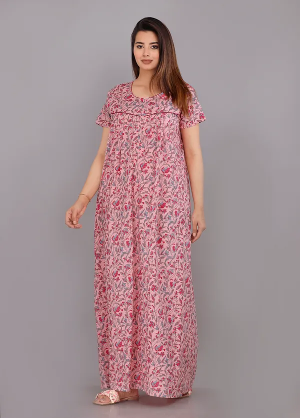 Bajra-Leaves-Pink_Discharge-Print_Pure_Cotton_NightGown