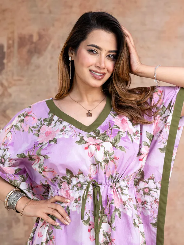 Blossam_Flower_Purple_LoungeWear_Pure_Cotton_Kaftan
