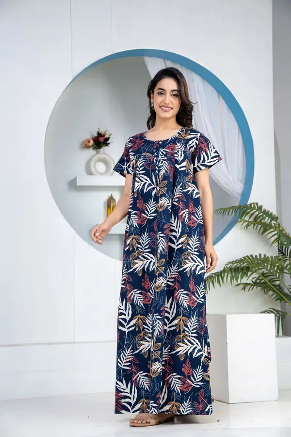 Pack_Of_2_Spray_Flower_Lounge_Wear_Pure_Cotton_Kaftan