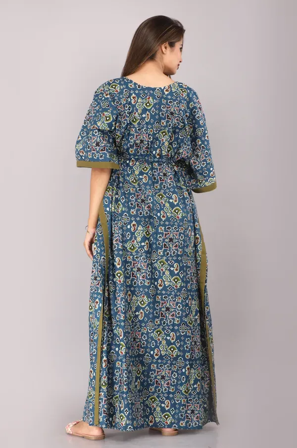 Pack_Of_2_Spray_Flower_Lounge_Wear_Pure_Cotton_Kaftan