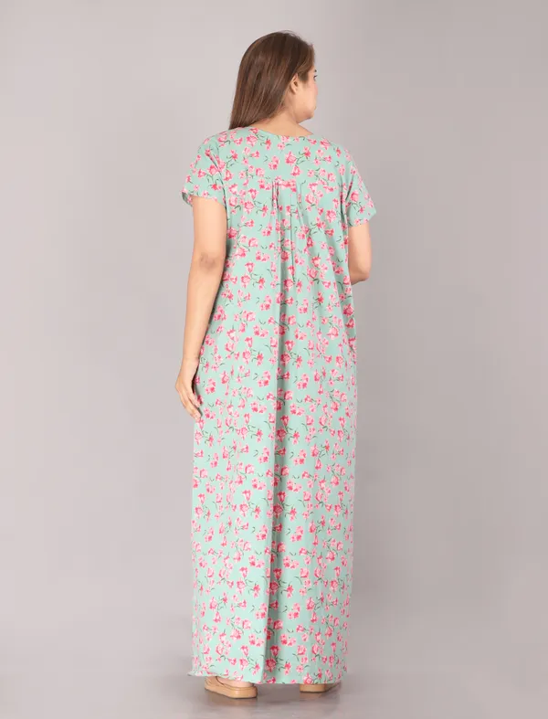 Cherry-Blossam-Sea_Green_Discharge-Print_Pure_Cotton_NightGown