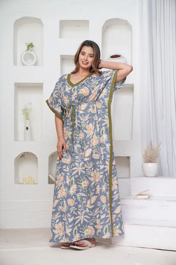 MariGold_Grey_LoungeWear_Pure_Cotton_Kaftan