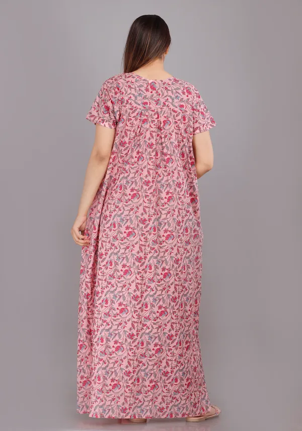 Bajra-Leaves-Pink_Discharge-Print_Pure_Cotton_NightGown