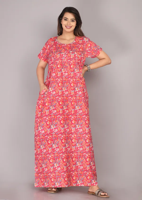Petals-Flora-Pink_Procian-Print_Pure_Cotton_NightGown
