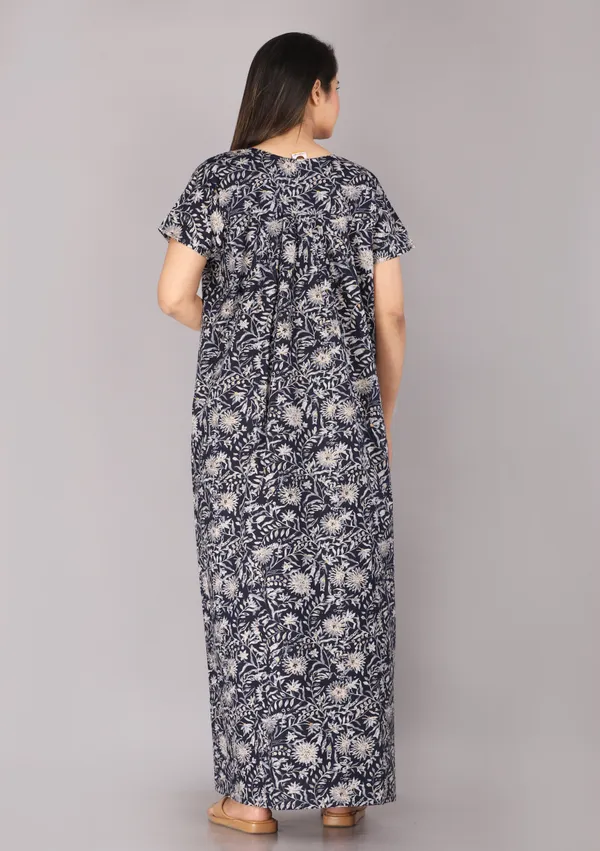 Berries-Blue_Discharge-Print_Pure_Cotton_NightGown