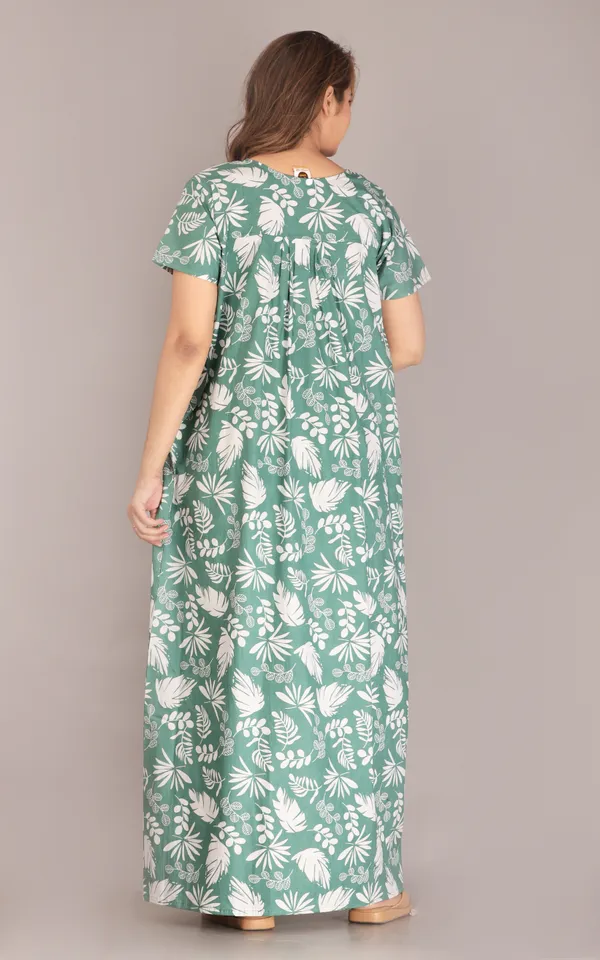PineLeaf-Green_Procian-Print_Pure_Cotton_NightGown