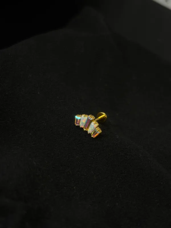 Gold_Toned_Opal_Baguette_Cluster_Piercing_Stud