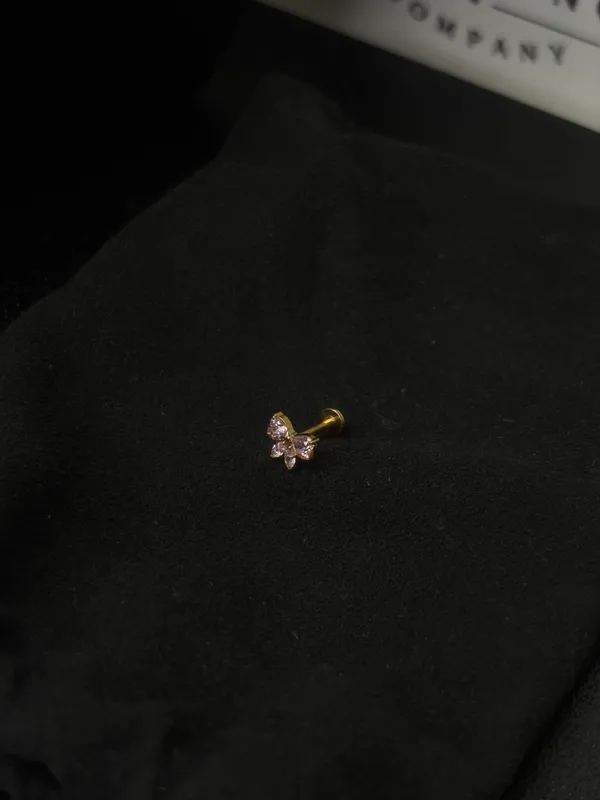 Gold_Butterfly_Pink_Crystal_Labret_Stud_For_Women