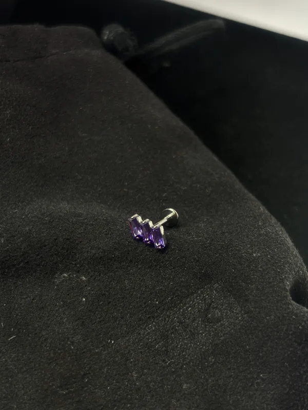 Silver_Purple_Zircon_Cluster_Labret_Stud_Piercing