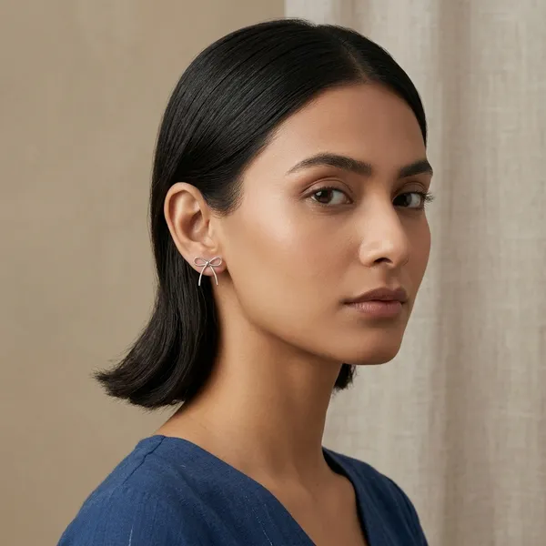 Silver_Wire_Bow_Stud_Earring