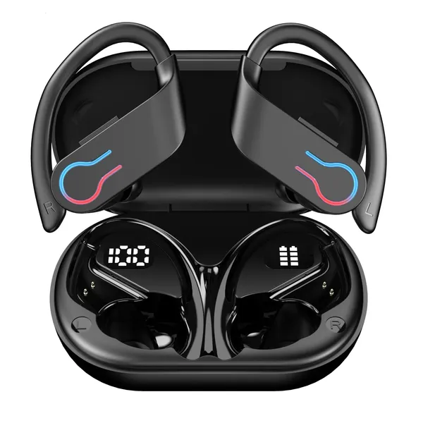 Black_LED_Display_Ear_Hook_Wireless_Earbuds