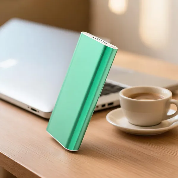 Green_Plastic_Power_Bank_Travel__And_Charging