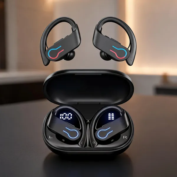 Black_Plastic_Ear_Hook_Wireless_Earbuds_Sports__And_Workout