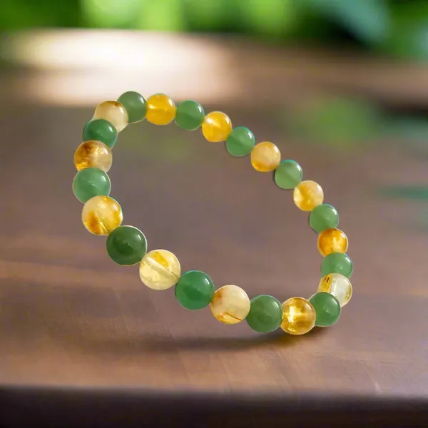Citrine_Green_Aventurine_Bracelet_8Mm