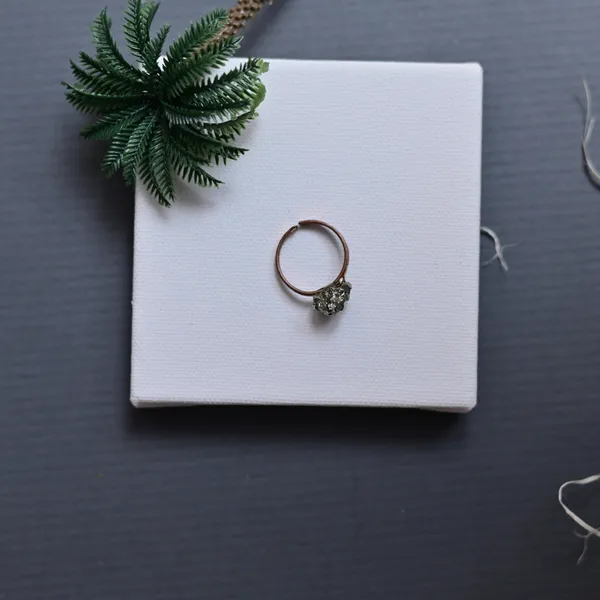 Pyrite_Crystal_On_Copper_Ring_Adjustable