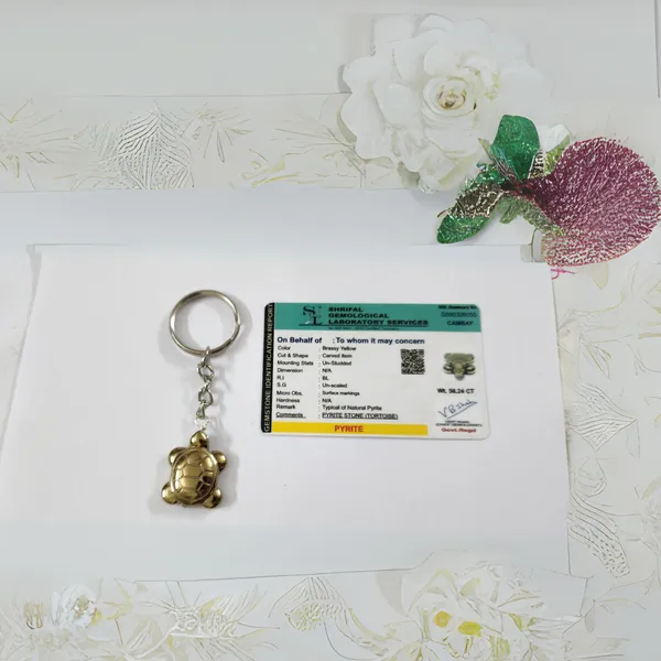Pyrite_Tortoise_Keychain_Certified