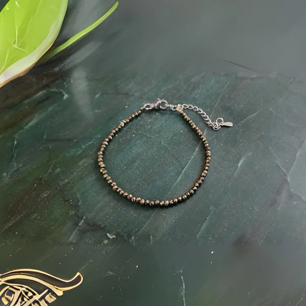 Pyrite_Faceted_Anklet
