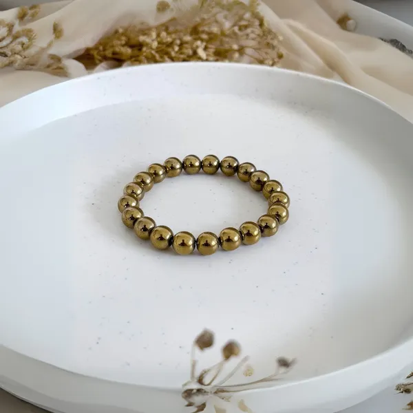 Pyrite_Bracelet_10Mm_Golden
