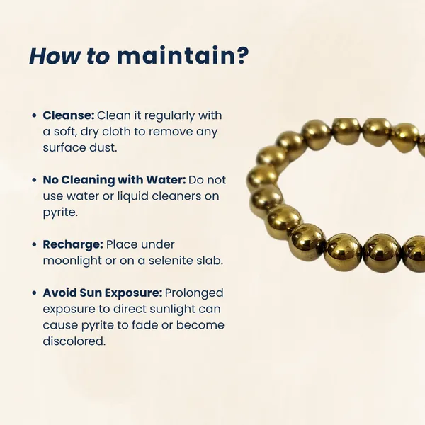 Pyrite_Bracelet_10Mm_Golden