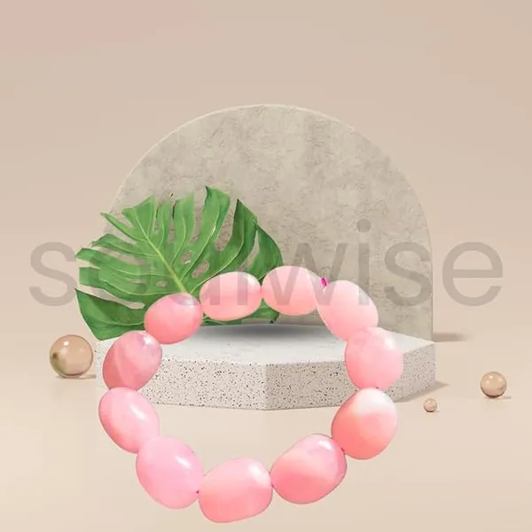 Natural_Rose_Quartz_Tumbled_Stone_Bracelet_Unisex_Crystal_Jewelry_For_Mindfulness_Meditation_Emotional_Balance_Self_Love_Minimal_Stretch_Bracelet