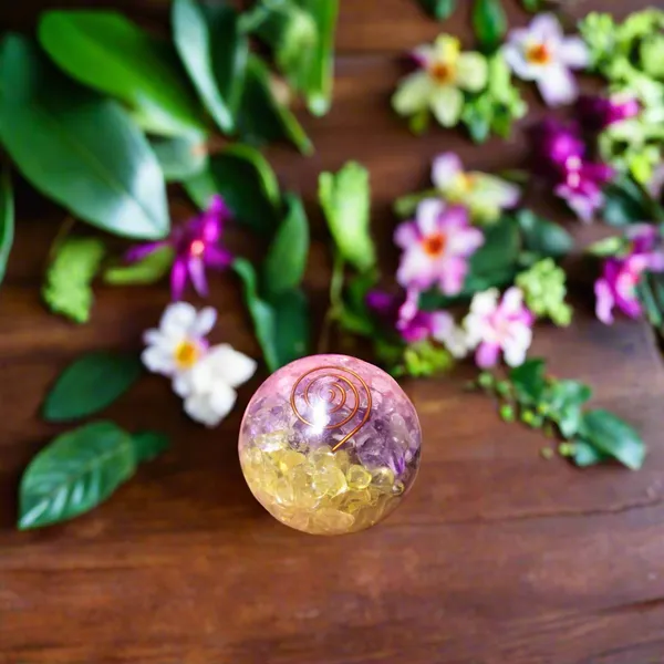 Healing_Harmony_Rose_Quartz_Amethyst_Lemon_Quartz_Orgonite_Sphere_With_Reiki_Symbol