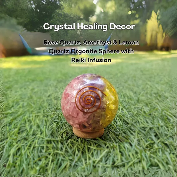 Healing_Harmony_Rose_Quartz_Amethyst_Lemon_Quartz_Orgonite_Sphere_With_Reiki_Symbol