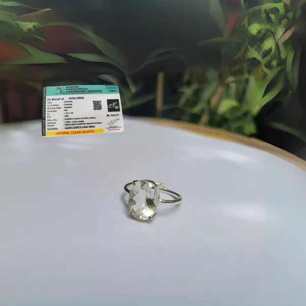 Clear_Quartz_Gemstone_Ring_Certified_Adjustable