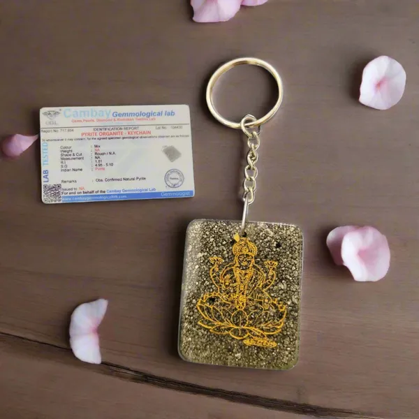 Pyrite_Wealth_Magnet_Keychain_Dhan_Laxmi