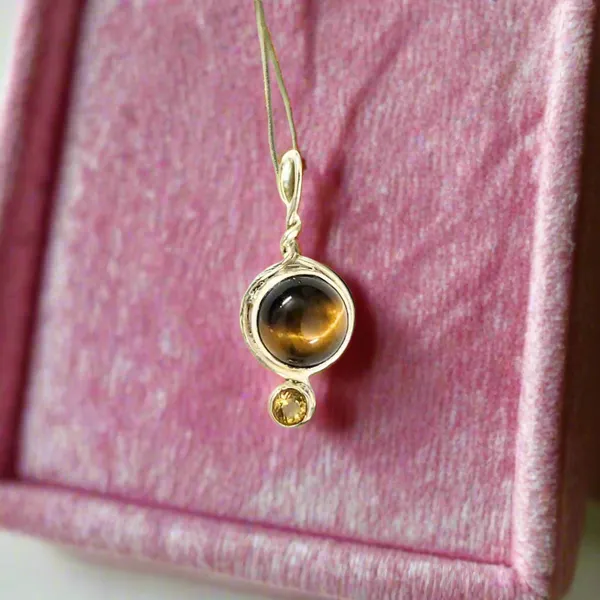 925_Silver_Round_Tiger_S_Eye_Pendant_Certified_Natural_Gemstone_Necklace_For_Luck_Wealth_Confidence_Protection_Crystal
