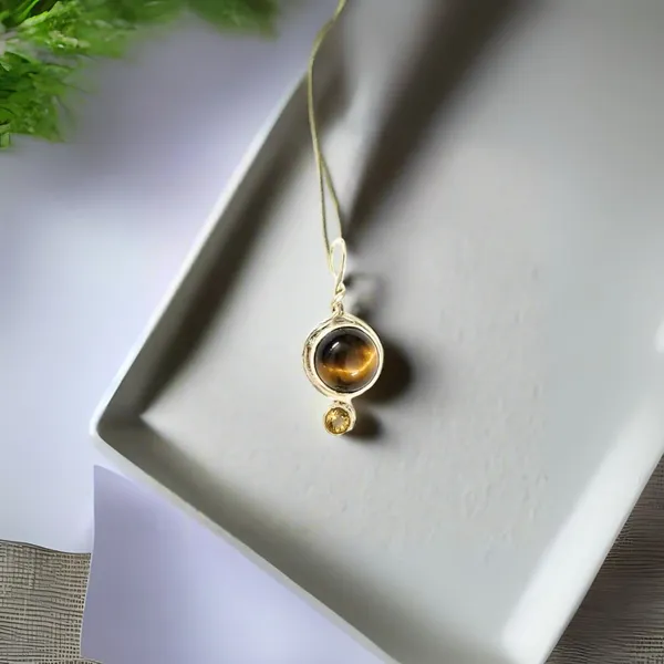 925_Silver_Round_Tiger_S_Eye_Pendant_Certified_Natural_Gemstone_Necklace_For_Luck_Wealth_Confidence_Protection_Crystal