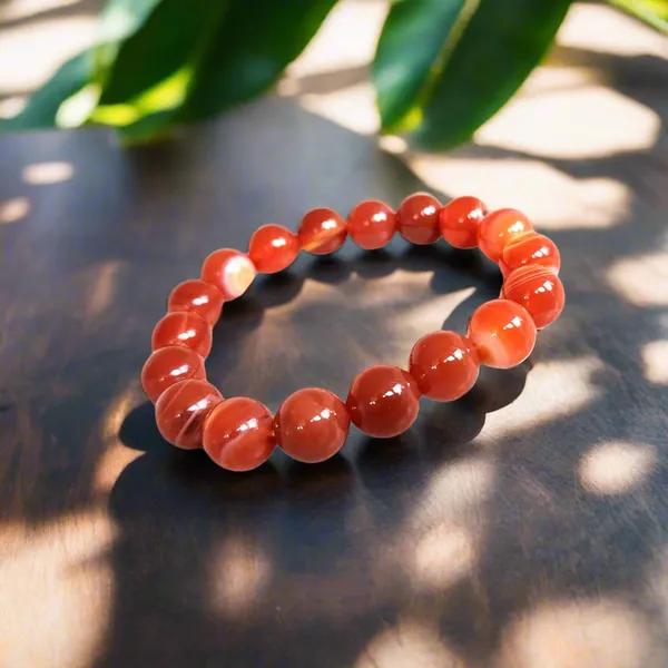 Carnelian_12Mm_Bracelet_For_Passion_Joy_Creativity_And_Wealth_Healing_Crystal_For_Healing_Confidence_Stone_Of_Energy_And_Motivation