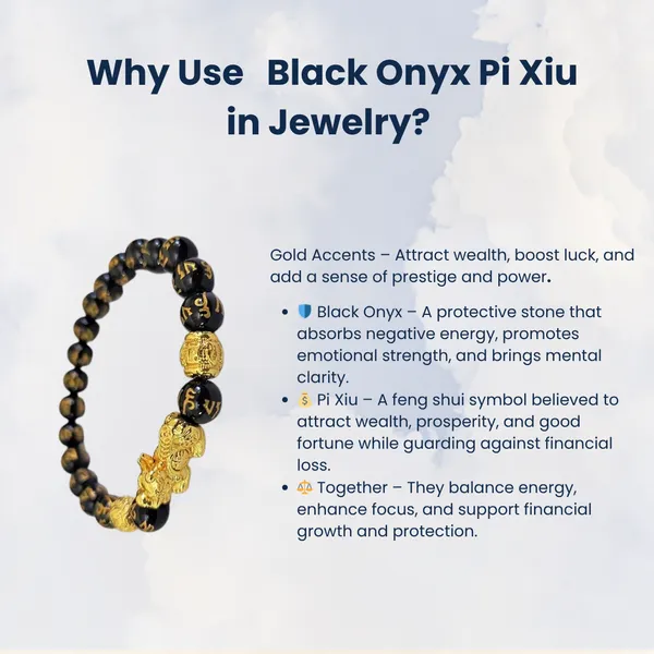 Natural_Black_Onyx_Pi_Xiu_Beads_Bracelet_With_Gold_Accents_For_Protection_Aura_Cleansing_And_Abundance