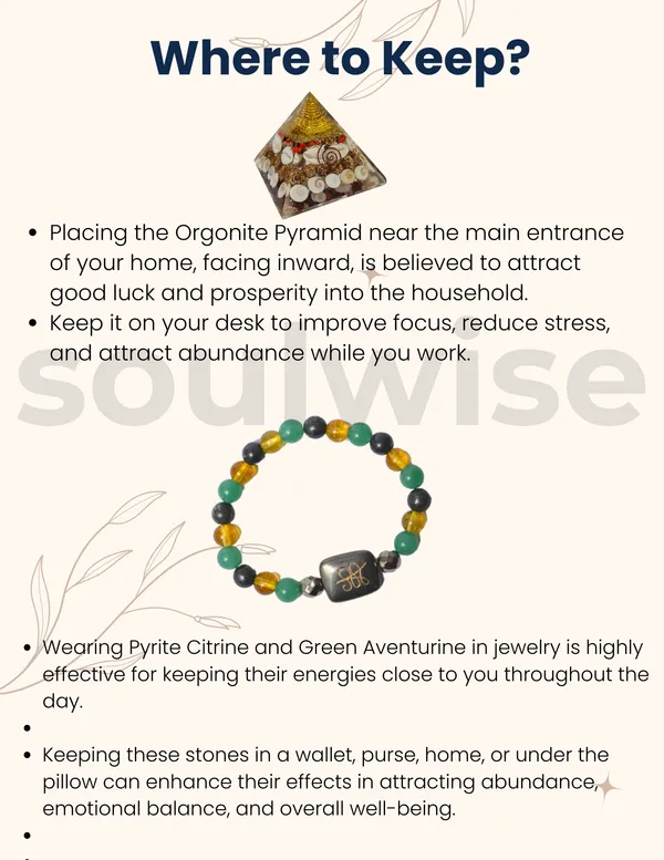 Deepwali_Gift_Combo_For_Brother_Zibu_Wealth_Bracelet_With_Certified_Pyrite_Green_Aventurine_Citrine_Crystals_8Mm_Laxmi_Pyramid_Combo
