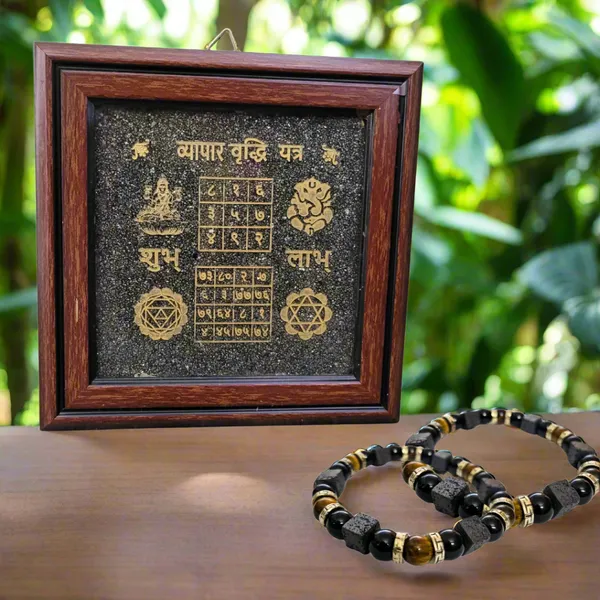 Diwali_Gift_Combo_Vyapar_Vriddhi_Yantra_Pyrite_Energy_Shield_Bracelet_Tiger_S_Eye_Lava_Tourmaline_For_Protection_And_Success