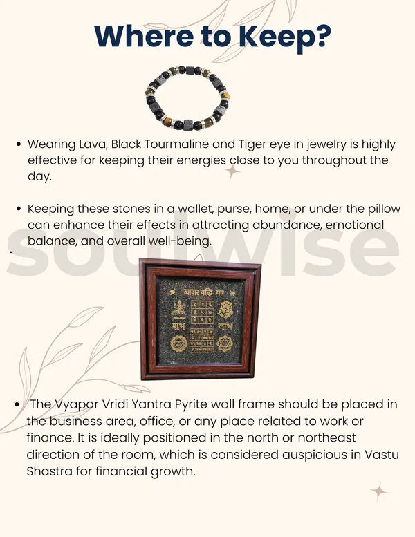 Diwali_Gift_Combo_Vyapar_Vriddhi_Yantra_Pyrite_Energy_Shield_Bracelet_Tiger_S_Eye_Lava_Tourmaline_For_Protection_And_Success