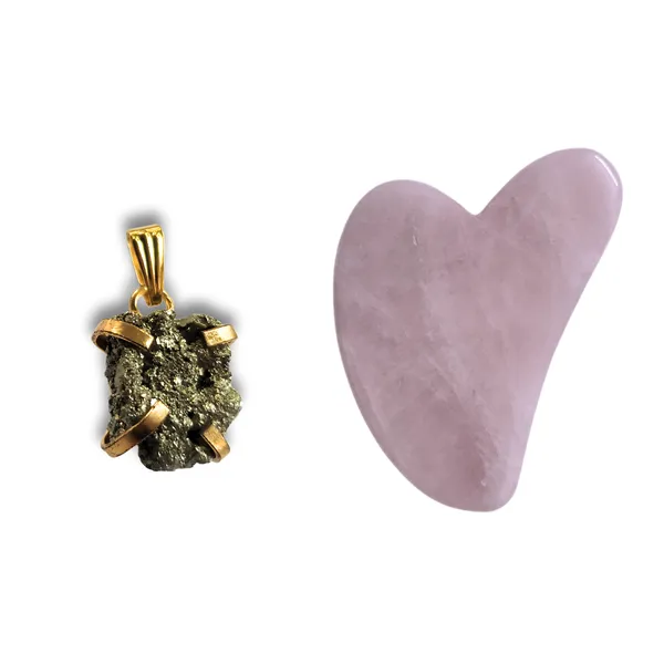 Valentine_Gift_Combo_Raw_Pyrite_Crystal_Pendant_Rose_Quartz_Gua_Sha_Set_For_Love_Glow_Wellness_Healing_Energy_Skincare_Gift_For_Sister_Women