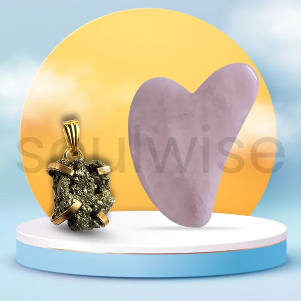 Valentine_Gift_Combo_Raw_Pyrite_Crystal_Pendant_Rose_Quartz_Gua_Sha_Set_For_Love_Glow_Wellness_Healing_Energy_Skincare_Gift_For_Sister_Women