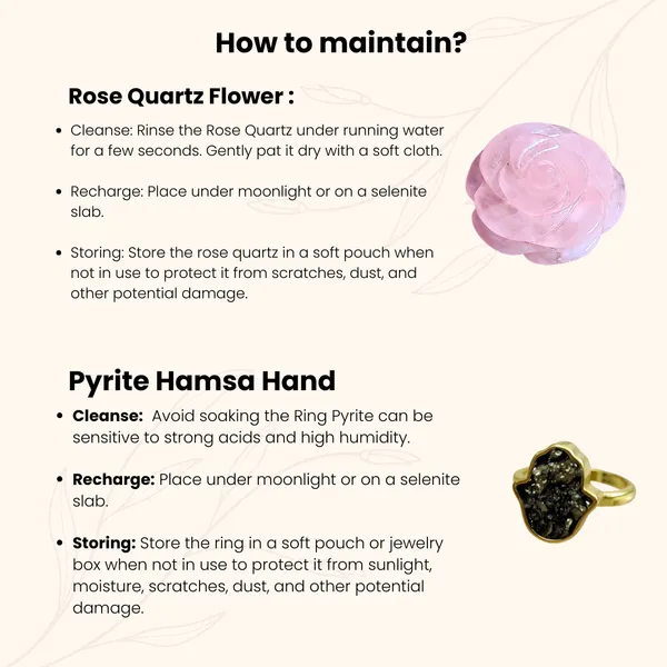 Rose_Quartz_Crystal_Flower_Pyrite_Hamsa_Ring_Protective_Jewelry_Healing_Decor_Duo