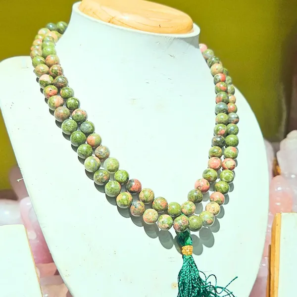 Soulwise_Natural_Unakite_Jaap_Mala_108_1_Beads_8Mm_Healing_Prayer_Beads_For_Meditation_Mantra_Chanting_Emotional_Balance_Chakra_Healing