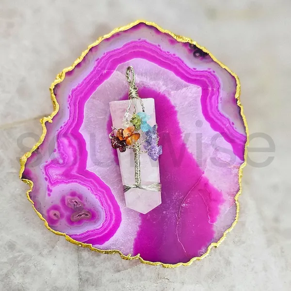 Tree_Of_Life_7_Chakra_Pendant_On_Rose_Quartz_Base_Healing_Crystal_Necklace_For_Emotional_Balance_Spiritual_Growth_Chakra_Alignment_Handcrafted_Natural_Rose_Quartz_Jewelry