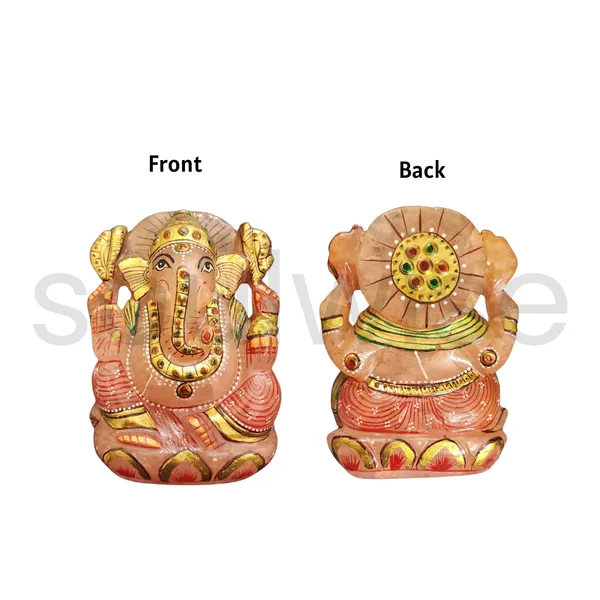 Soulwise_Rose_Quartz_Ganesha_Statue_Figurine_12Cm_Hand_Painted_Stone_Idol_600_Gram_Symbol_Of_Unconditional_Love_Wealth