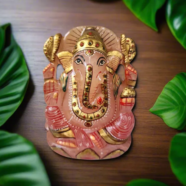 Soulwise_Rose_Quartz_Ganesha_Statue_Figurine_12Cm_Hand_Painted_Stone_Idol_600_Gram_Symbol_Of_Unconditional_Love_Wealth