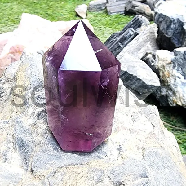 Chevron_Amethyst_Tower_300G_Freeform_Natural_Crystal_Point_For_Healing_Meditation_Reiki_Home_D_Cor_Polished_Standing_Stone