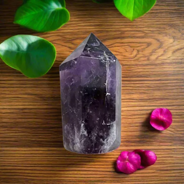 Chevron_Amethyst_Tower_300G_Freeform_Natural_Crystal_Point_For_Healing_Meditation_Reiki_Home_D_Cor_Polished_Standing_Stone
