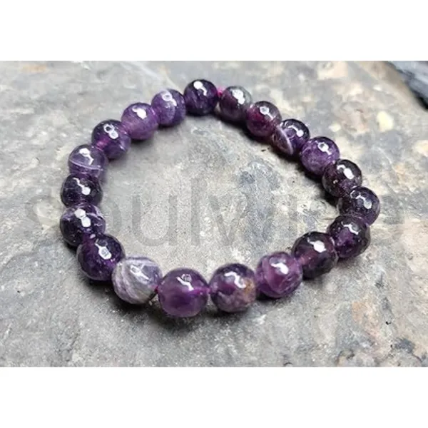 Amethyst_Bracelet_Faceted_Beads_10Mm_Healing_Crystal_Reduce_Stress_Promote_Peace