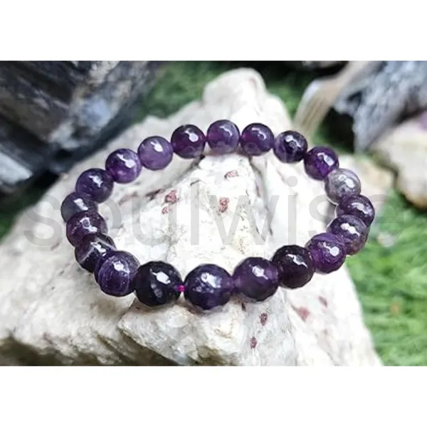 Amethyst_Bracelet_Faceted_Beads_10Mm_Healing_Crystal_Reduce_Stress_Promote_Peace