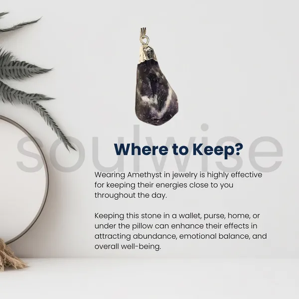 Raw_Chevron_Amethyst_Pendant_Natural_Rough_Cut_Purple_Crystal_Necklace_For_Healing_Meditation_Spiritual_Protection_Silver_Unisex