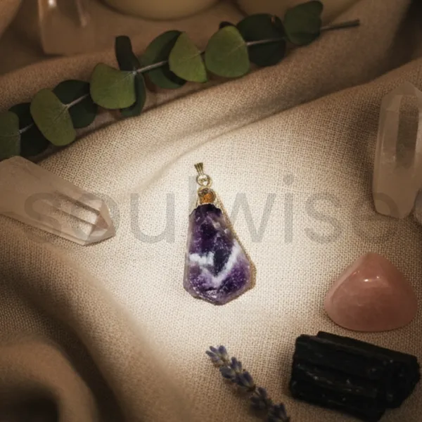 Raw_Chevron_Amethyst_Pendant_Natural_Rough_Cut_Purple_Crystal_Necklace_For_Healing_Meditation_Spiritual_Protection_Silver_Unisex