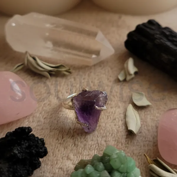 Raw_Amethyst_Crystal_Ring_Natural_Uncut_Stone_In_92_5_Silver_Adjustable_Handmade_Ring_Healing_Crystal_Jewelry_For_Women_Men