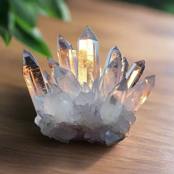 Clear_Quartz_Crystal_Cluster_300G_8Cm_For_Serenity_Protection_Positive_Energy_And_Well_Being